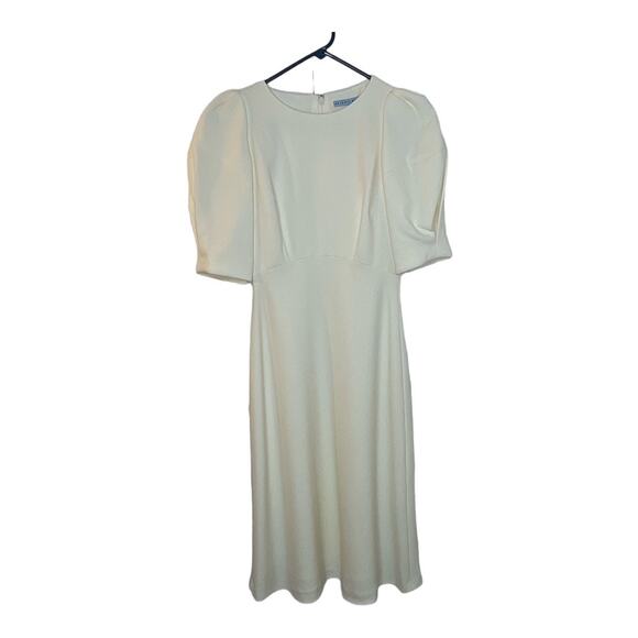 Antonio Melani New Ivory Misty Garden Half Sleeve Lined Midi Dress Size 2 - Picture 1 of 6
